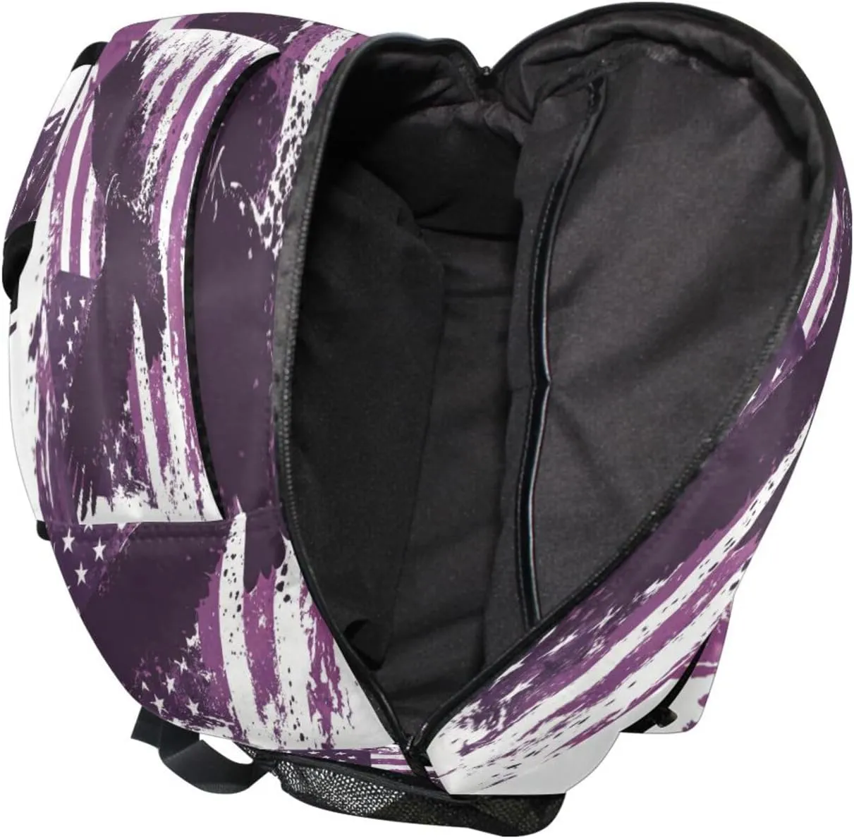 Backpacks for Teacher Nurse Waterproof Personal Backpack with Chest Strap for Business Work College Travel Trip Purple Heart Day bird