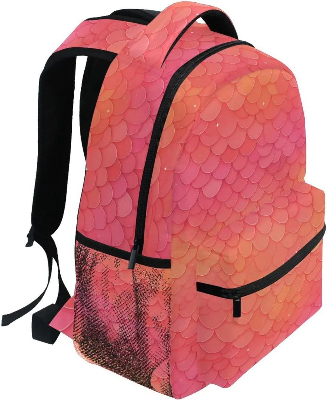 Backpacks for Teenager Waterproof Diaper Bag Backpack with Chest Strap for Business Work College Travel Trip Hotpink Scales Shimmering