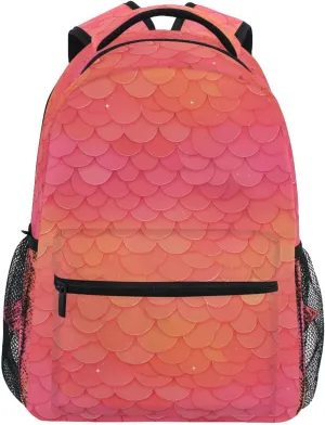Backpacks for Teenager Waterproof Diaper Bag Backpack with Chest Strap for Business Work College Travel Trip Hotpink Scales Shimmering