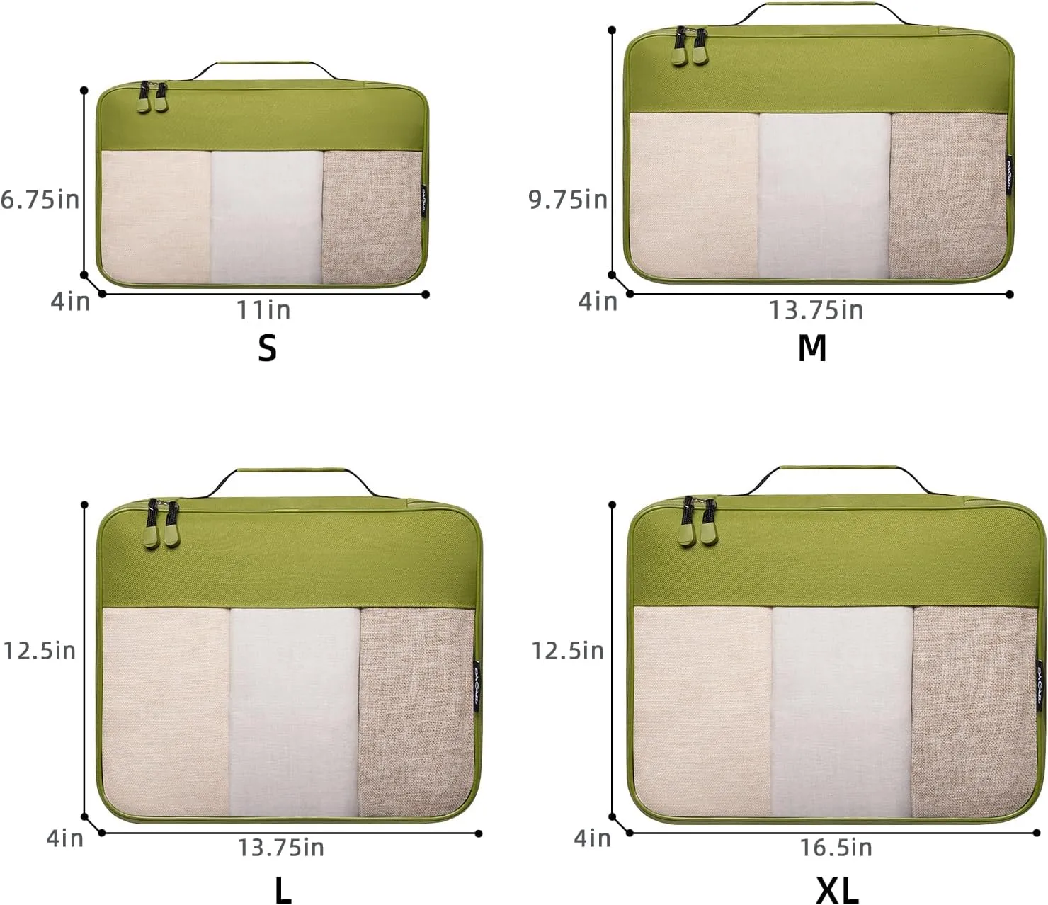 BAGAIL Clear Packing Cubes Packing Organizer for Travel Accessories Luggage suitcase