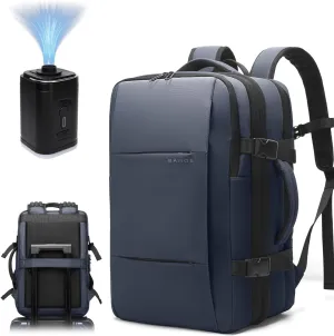 BANGE Airback Backpack with Anti-Theft Vacuum Compression Travel Backpack,Expandable Backpacks with Pump for Airplanes