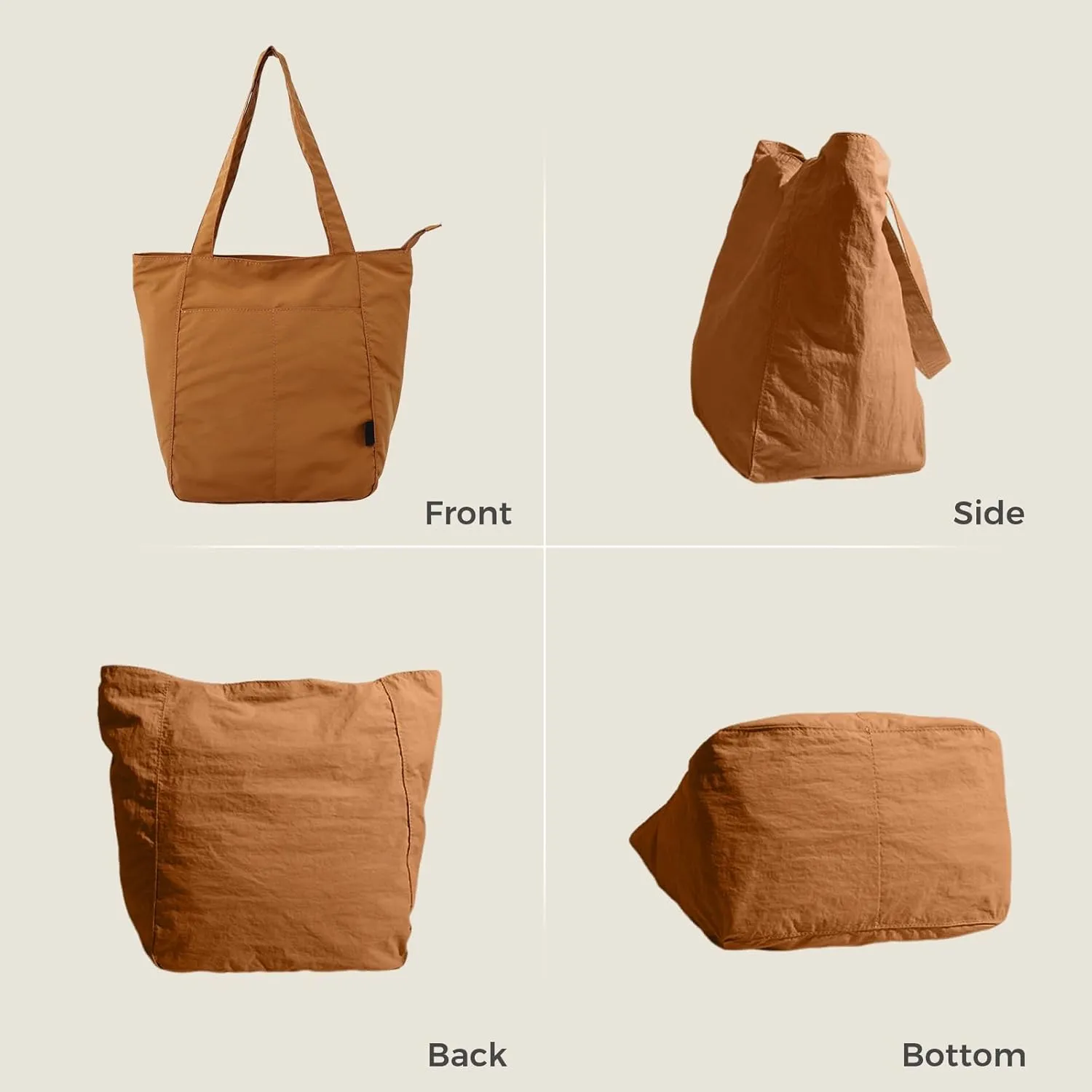 Barsine Tote Bag for Women Unisex Lightweight Nylon Totes Purses and Handbags Large Casual Shoulder Hobo for Travel Gym