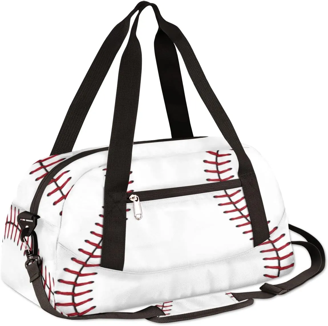 Baseball Lace Sport Ball Kids Duffel Bag for Girls Boys Sport Gym Bag Small Overnight Weekender Tote Bag Teen Dance Bag for Traveling Gymnastic