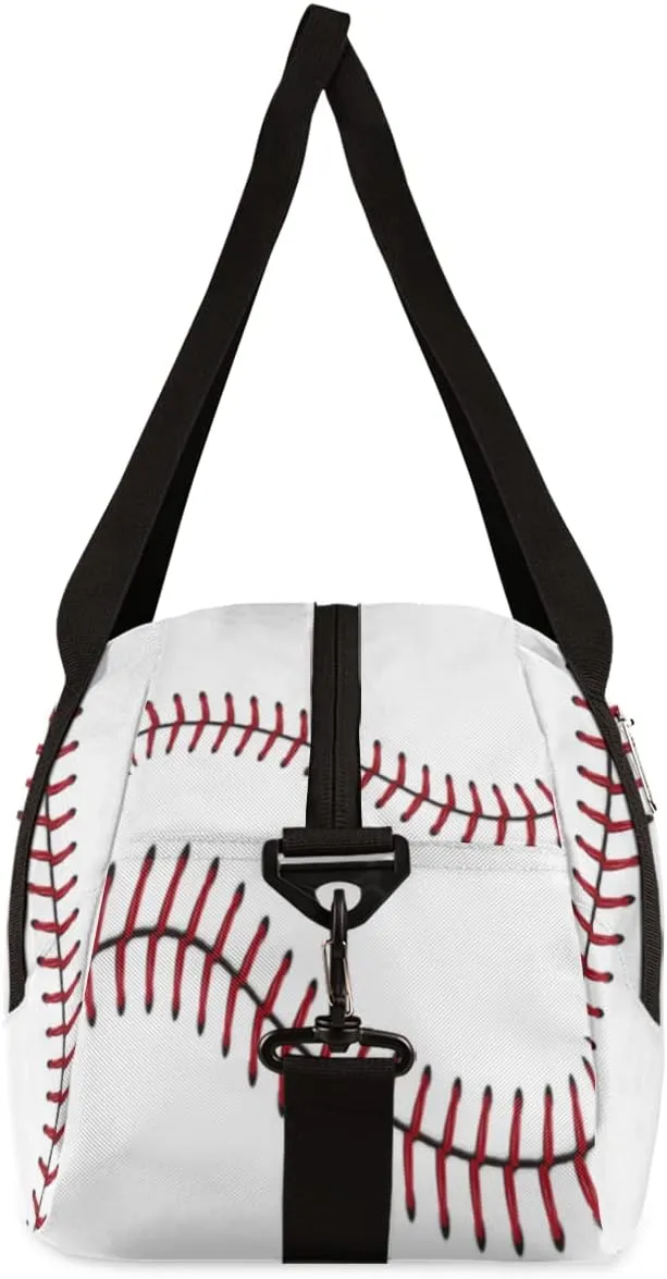 Baseball Lace Sport Ball Kids Duffel Bag for Girls Boys Sport Gym Bag Small Overnight Weekender Tote Bag Teen Dance Bag for Traveling Gymnastic