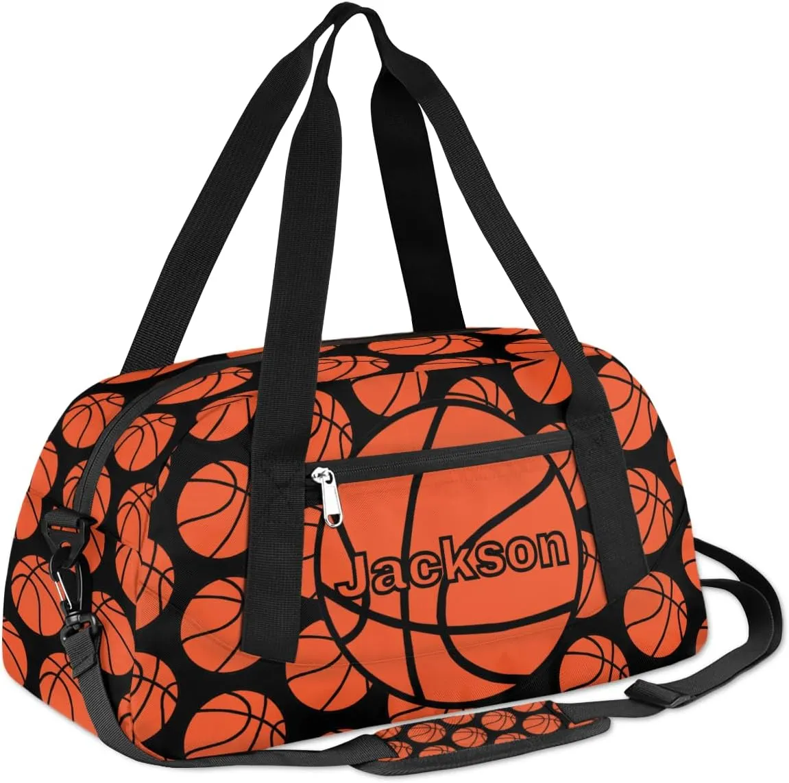 Basketball Customized Travel Duffel Bags for Boys Personalized Sport Gym Bag Customized Overnight Duffel Bag for Weekender