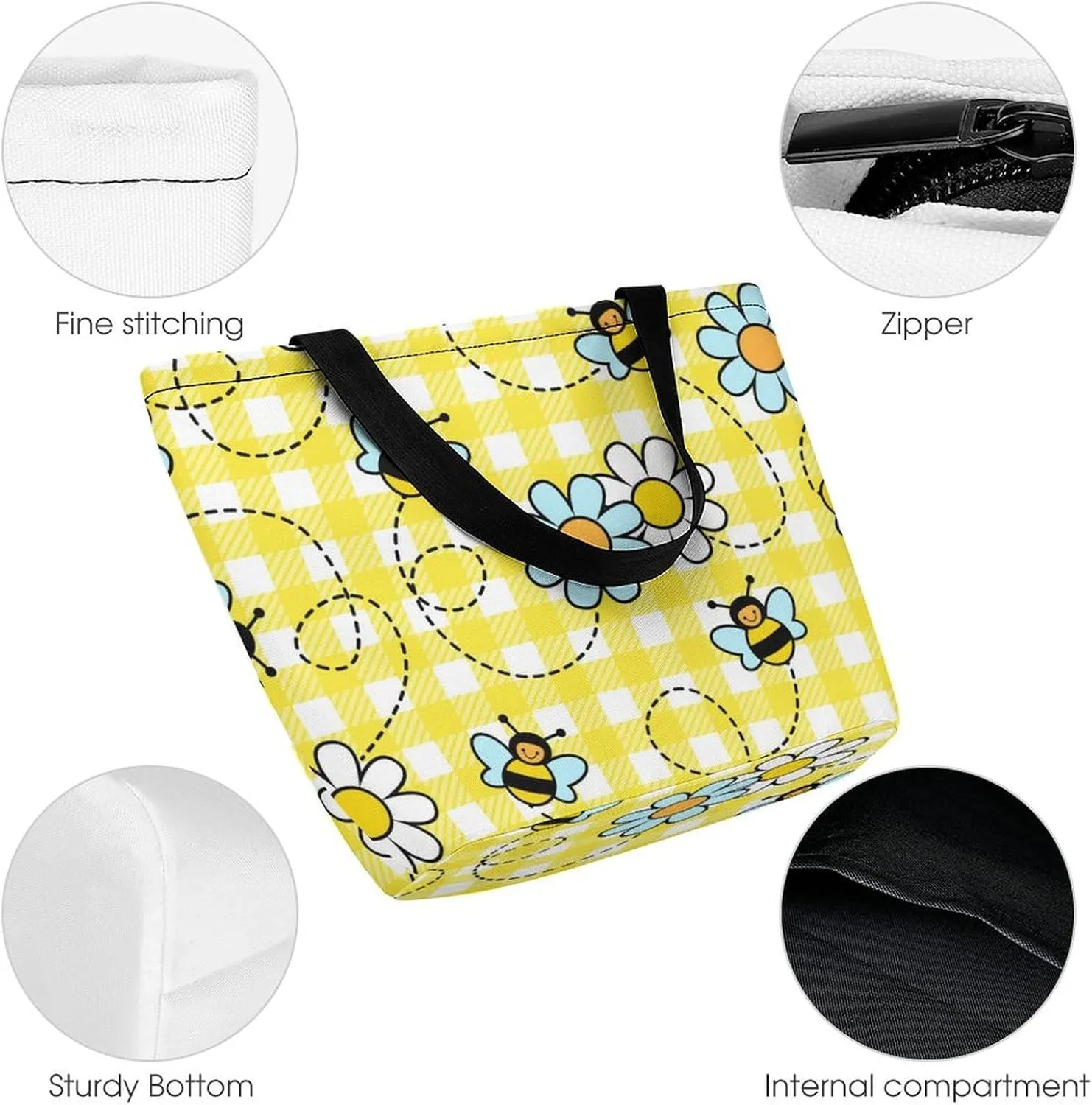 Bats Starrys Skys Pattern Hobo Handbags With Zipper Women's Tote Handbags