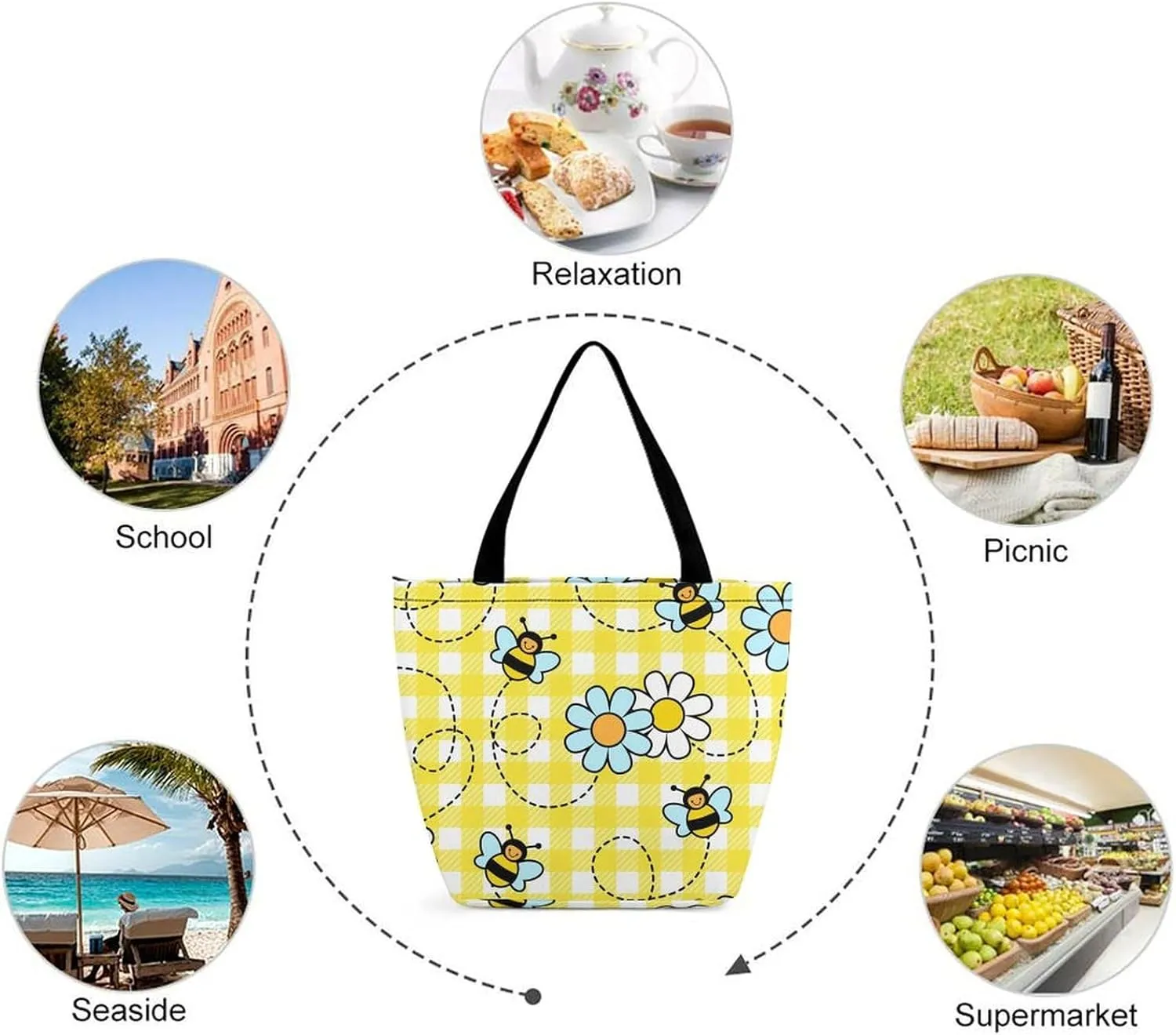 Bats Starrys Skys Pattern Hobo Handbags With Zipper Women's Tote Handbags