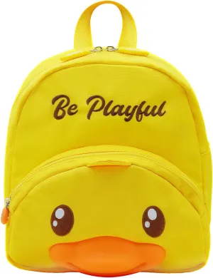 B.Duck Kids Backpack Kindergarten Toddler Mini Backpacks Cute Animal Cartoon Duck for Boys Girls, School, Travel, Daily Use(Age 3-7 (11" h), 02 Yellow Duck)