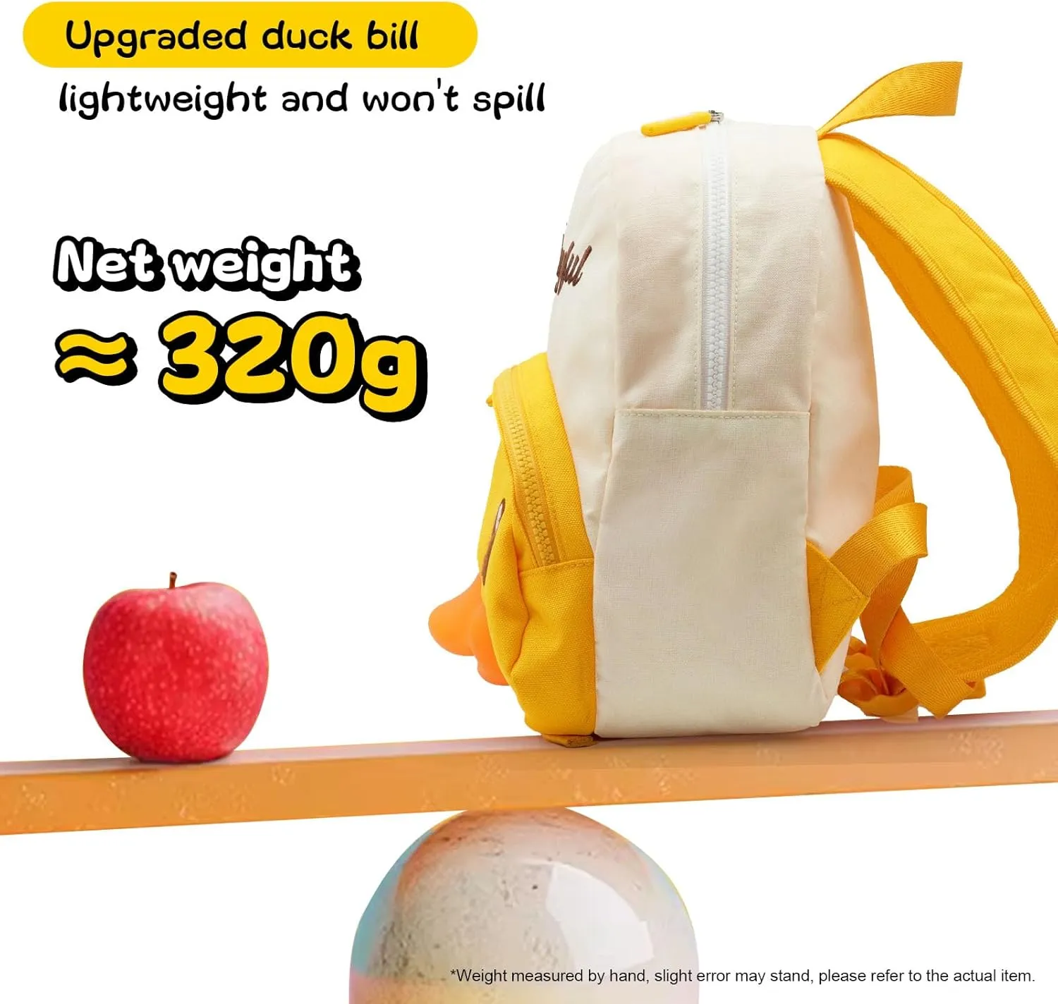 B.Duck Kids Backpack Kindergarten Toddler Mini Backpacks Cute Animal Cartoon Duck for Boys Girls, School, Travel, Daily Use(Age 3-7 (11" h), 02 Yellow Duck)