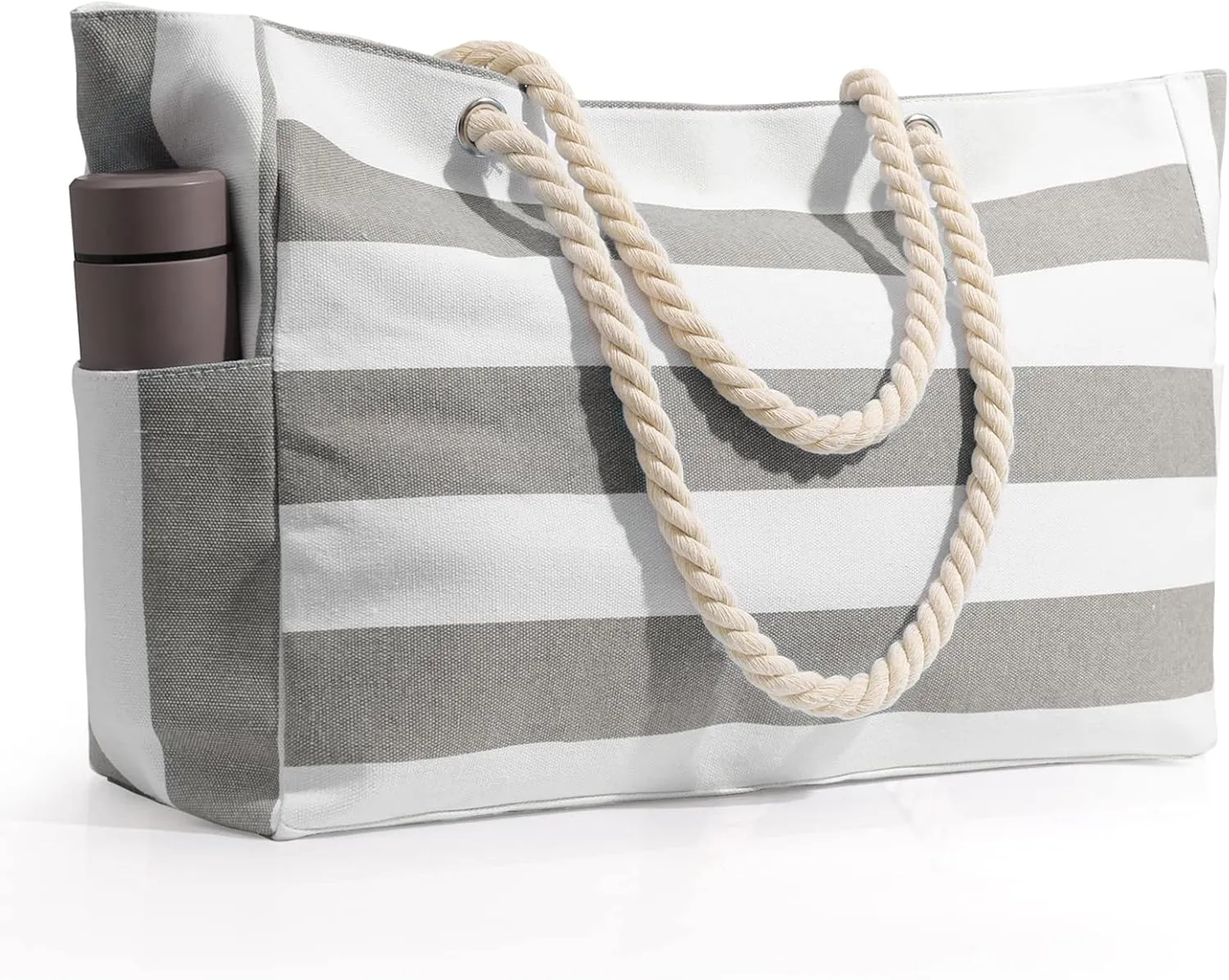 Beach Bag for Women Large Waterproof Pool Bag with Zipper, Sandproof Canvas Travel Tote Bags Gifts for Women