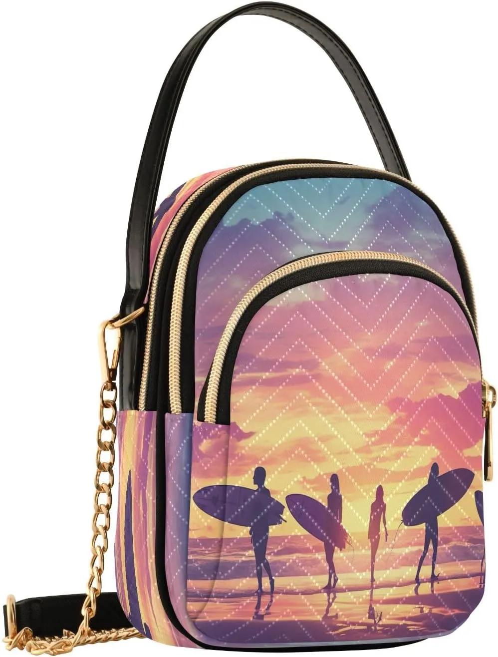 Beach Surfing Crossbody Bags for Women Small Sling Cross Body Bag Fanny Pack Phone Wallet Mini Purse