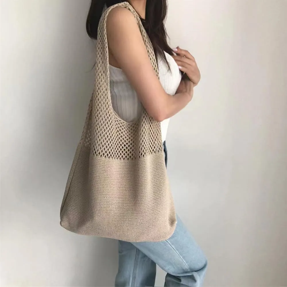 Beach Tote Bags for Women, Summer Slouchy Hobo Shoulder Crossbody Bag Womens Boho Purses and Handbags