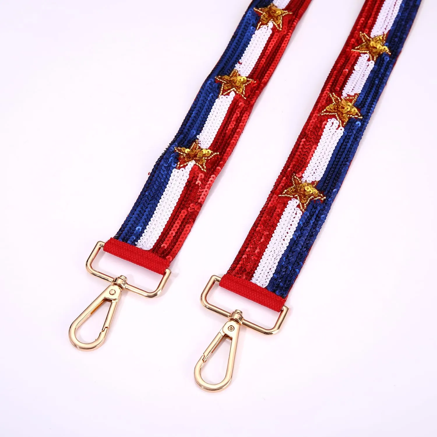Beaded 4th of July Purse Strap USA Purse Strap Replacement Red White and Blue Patriotic Crossbody Shoulder Bag Straps 4th of July Outfits (Style G)