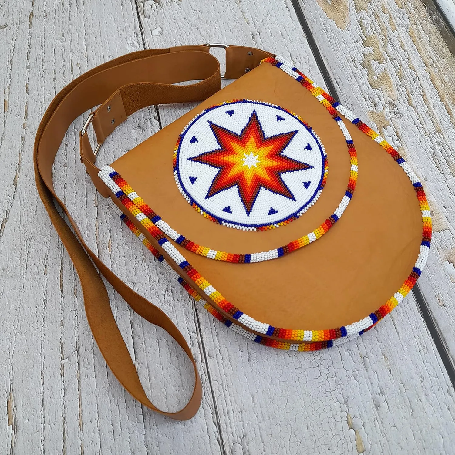 Beaded Genuine leather bags, crossbody bags,Groomsmen Gift