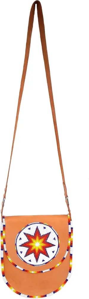 Beaded Genuine leather bags, crossbody bags,Groomsmen Gift