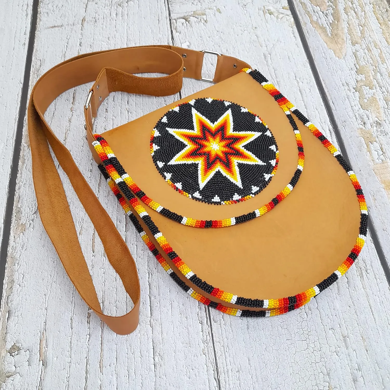 Beaded Genuine leather bags, crossbody bags,Groomsmen Gift