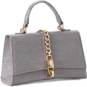 Beatfull Top Handle Purses for Women Crossbody Stylish Crocodile Leather Satchel Bag Chain Square Shoulder Handbag
