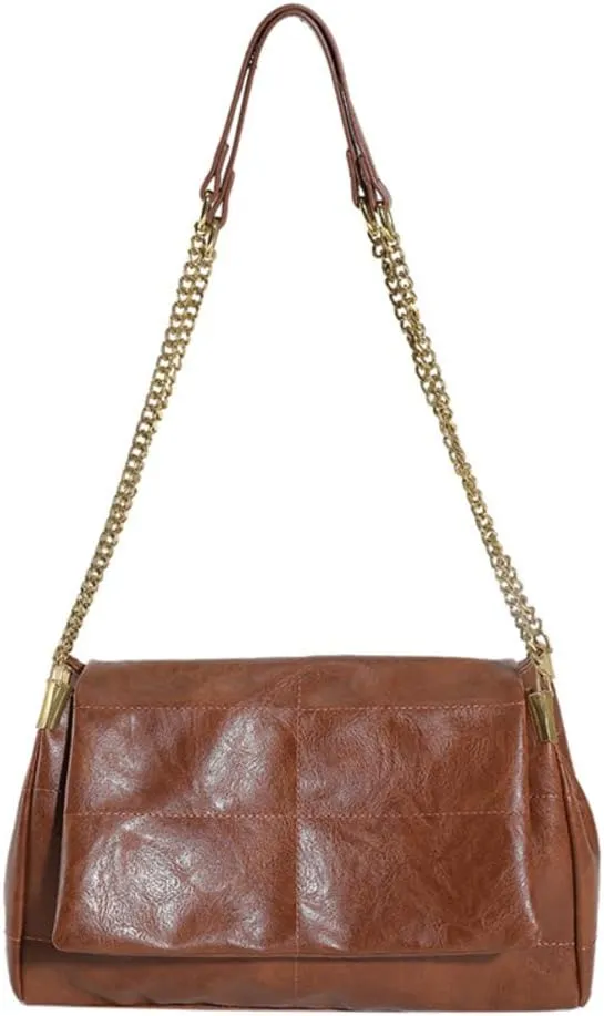 Beautiful Designer Chain Crossbody Bag for Women Fashion Leather Lightweight Shoulder Bag Handbags