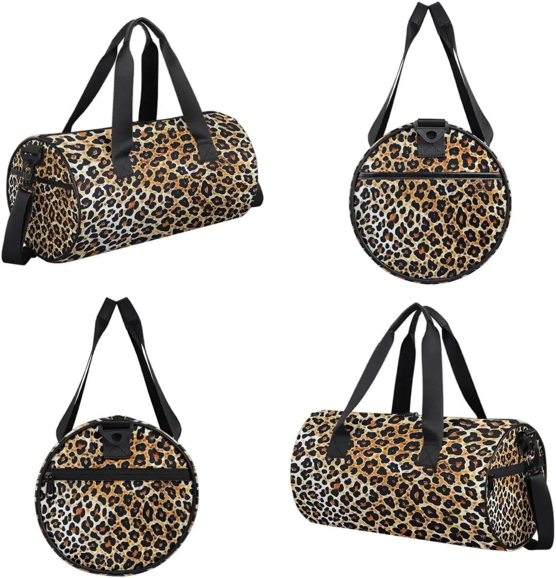 Beautiful Leopard Print Gym Bag for Women Men Lightweight Weekender Travel Bag Stylish Duffle Bag for Gym Travel Overnight Carry On