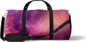 Beautiful Night Sky Cloud Stars Sports Duffel Bag Travel Gym Tote Bags Lightweight Durable Shoulder Strap Waterproof Polyester Outside Mesh Pocket Overnight Trip Duffel Bag for Women Men
