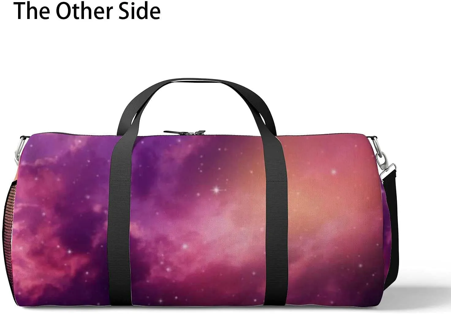 Beautiful Night Sky Cloud Stars Sports Duffel Bag Travel Gym Tote Bags Lightweight Durable Shoulder Strap Waterproof Polyester Outside Mesh Pocket Overnight Trip Duffel Bag for Women Men