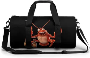 Beer Drinking Lobster Craft Beer Gym Bag Travel Duffel Bag Lightweight Carry On Weekender Bag Tote Bags for Women Men