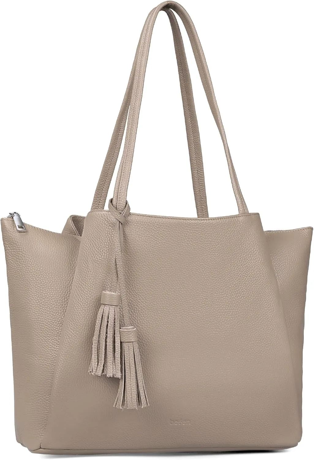 befen Genuine Leather Tote Bag for Women Work, Womens Laptop Tote Bags Shoulder Purses Totes with Compartments Handbags