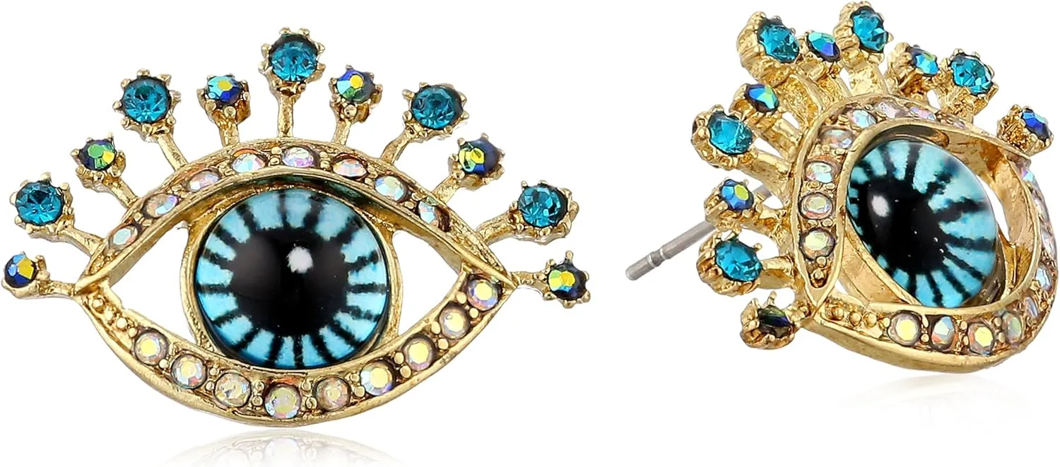 Betsey Johnson Eye Stud Earrings