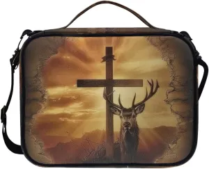 Bible Cover Case for Women Girls Bible Book Carrying Case Scripture Church Bag Bible Protective Bag