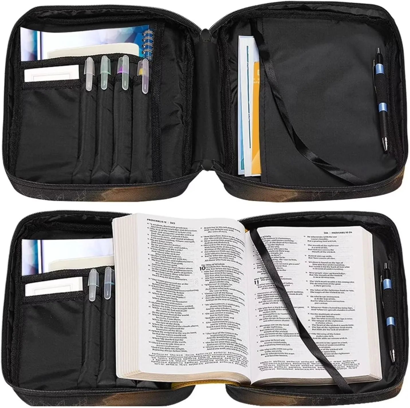 Bible Cover Case for Women Girls Bible Book Carrying Case Scripture Church Bag Bible Protective Bag