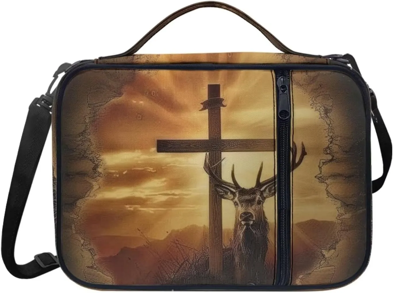 Bible Cover Case for Women Girls Bible Book Carrying Case Scripture Church Bag Bible Protective Bag