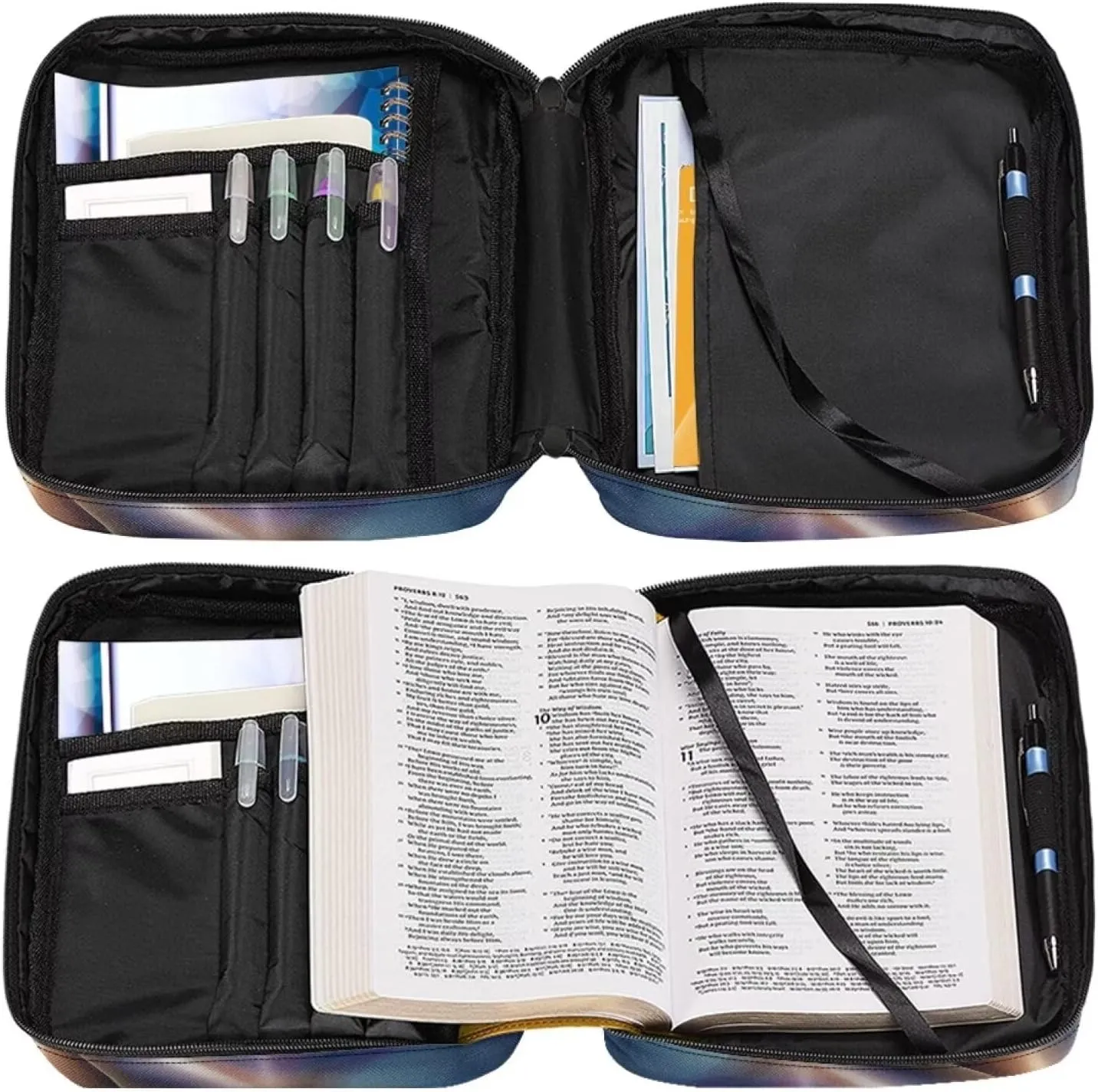 Bible Cover Case for Women Girls Bible Book Carrying Case Scripture Church Bag Bible Protective Bag