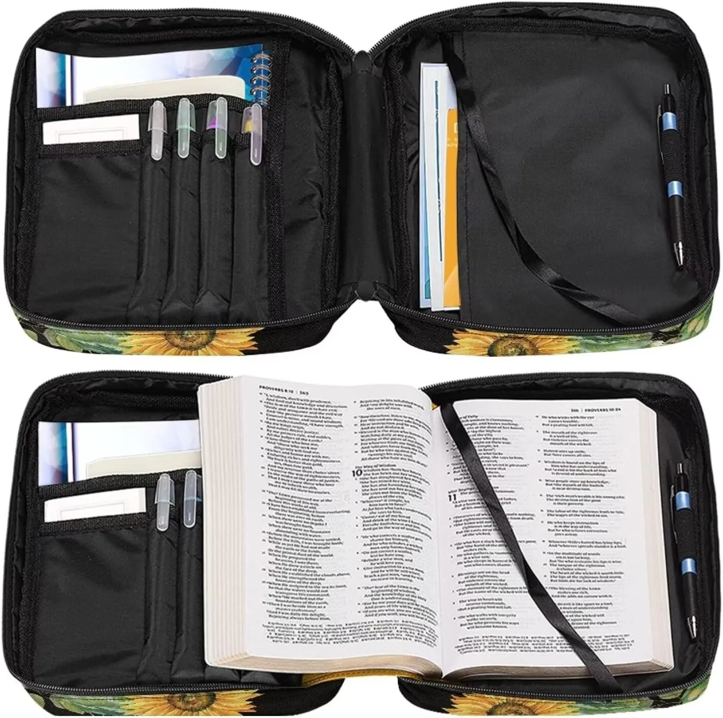 Bible Cover for Women Men, Printing Bible Case,Bible Bag, Study Bible Case