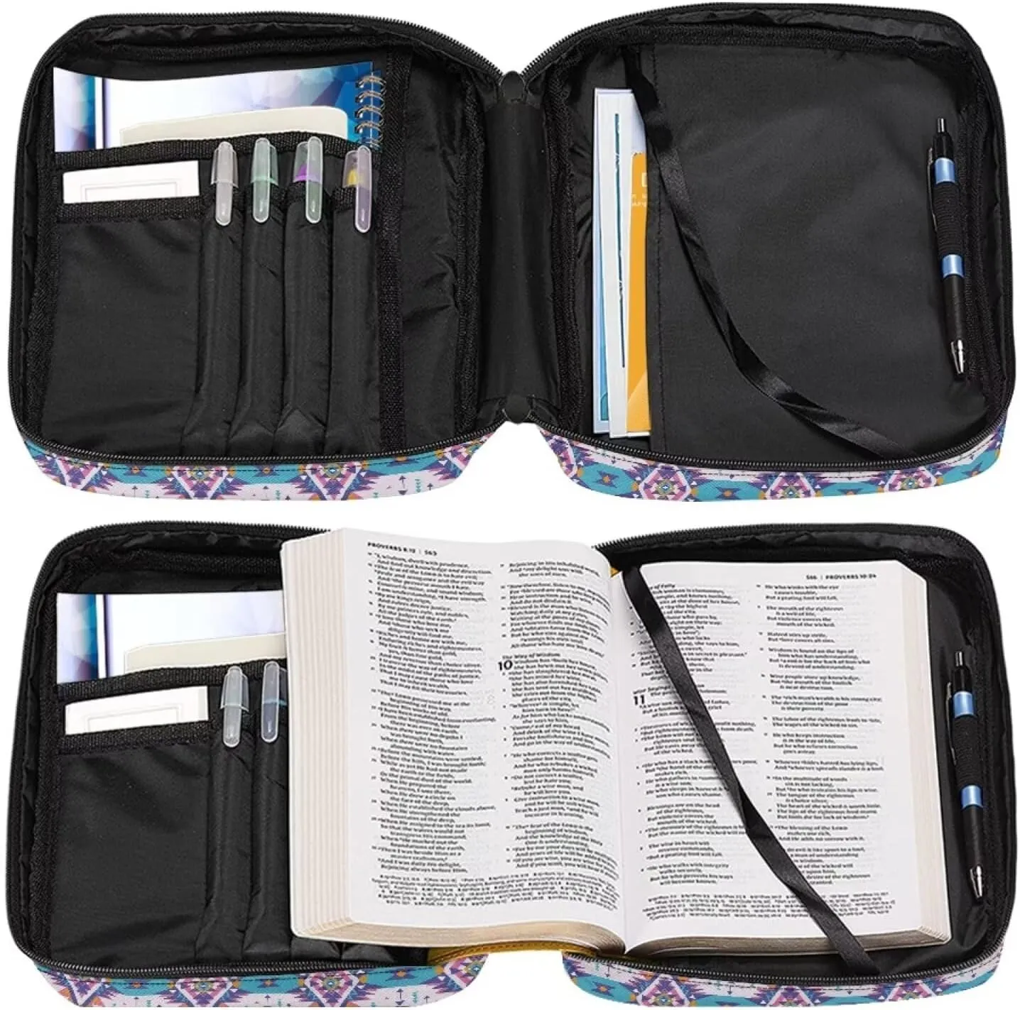 Bible Cover for Women Men, Printing Bible Case,Bible Bag, Study Bible Case