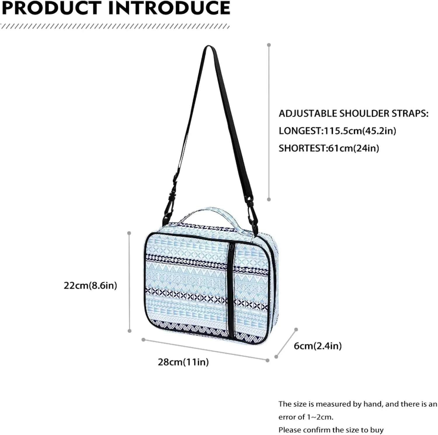 Bible Covers for Women Men Carrying Book Case Church Bag Bible Protective with Zippered Pocket