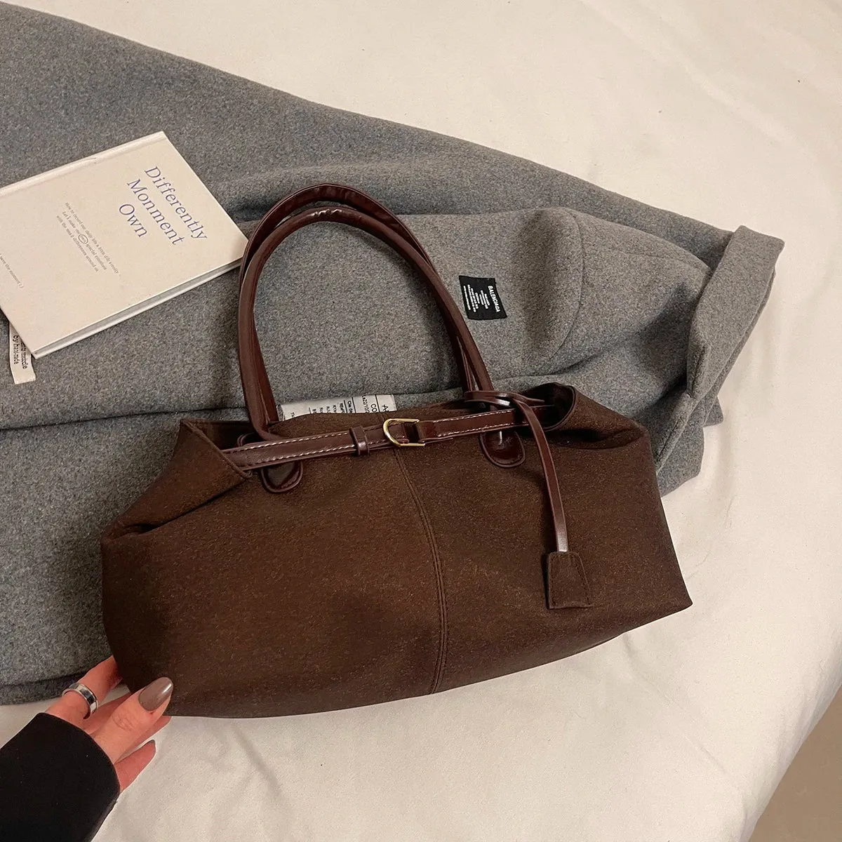 Big PU Leather Underarm Bags for Women