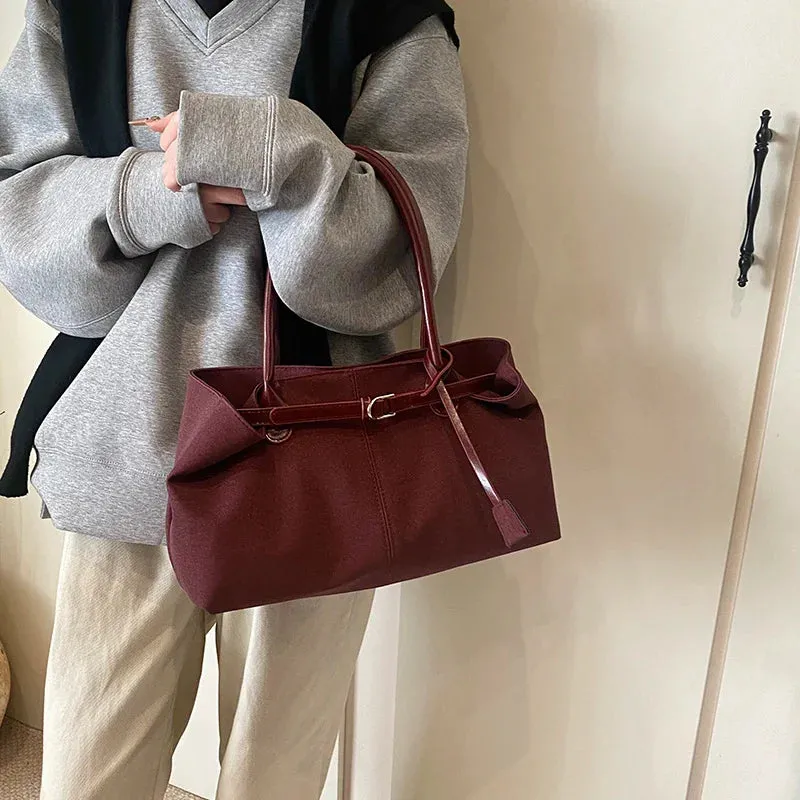 Big PU Leather Underarm Bags for Women