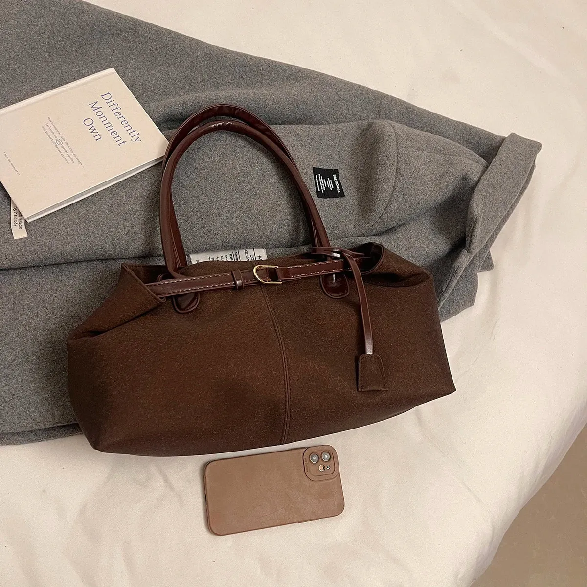 Big PU Leather Underarm Bags for Women