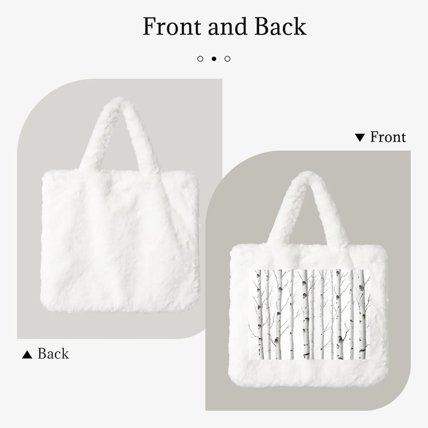 Birch Tree Plush Handbag, Comfortable Touch, Stylish And Compact, Suitable For Daily Travel