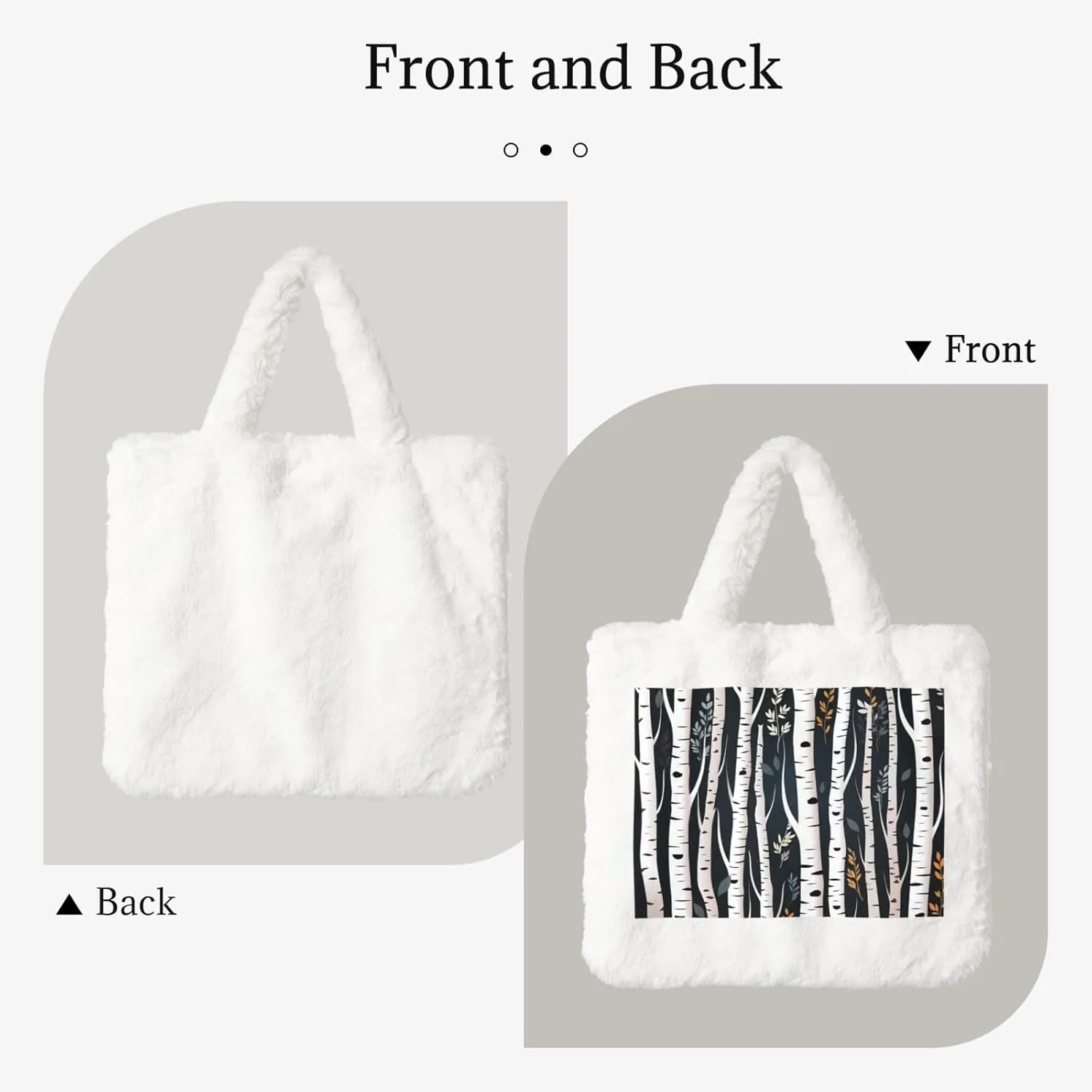 Birch Tree Plush Handbag, Comfortable Touch, Stylish And Compact, Suitable For Daily Travel