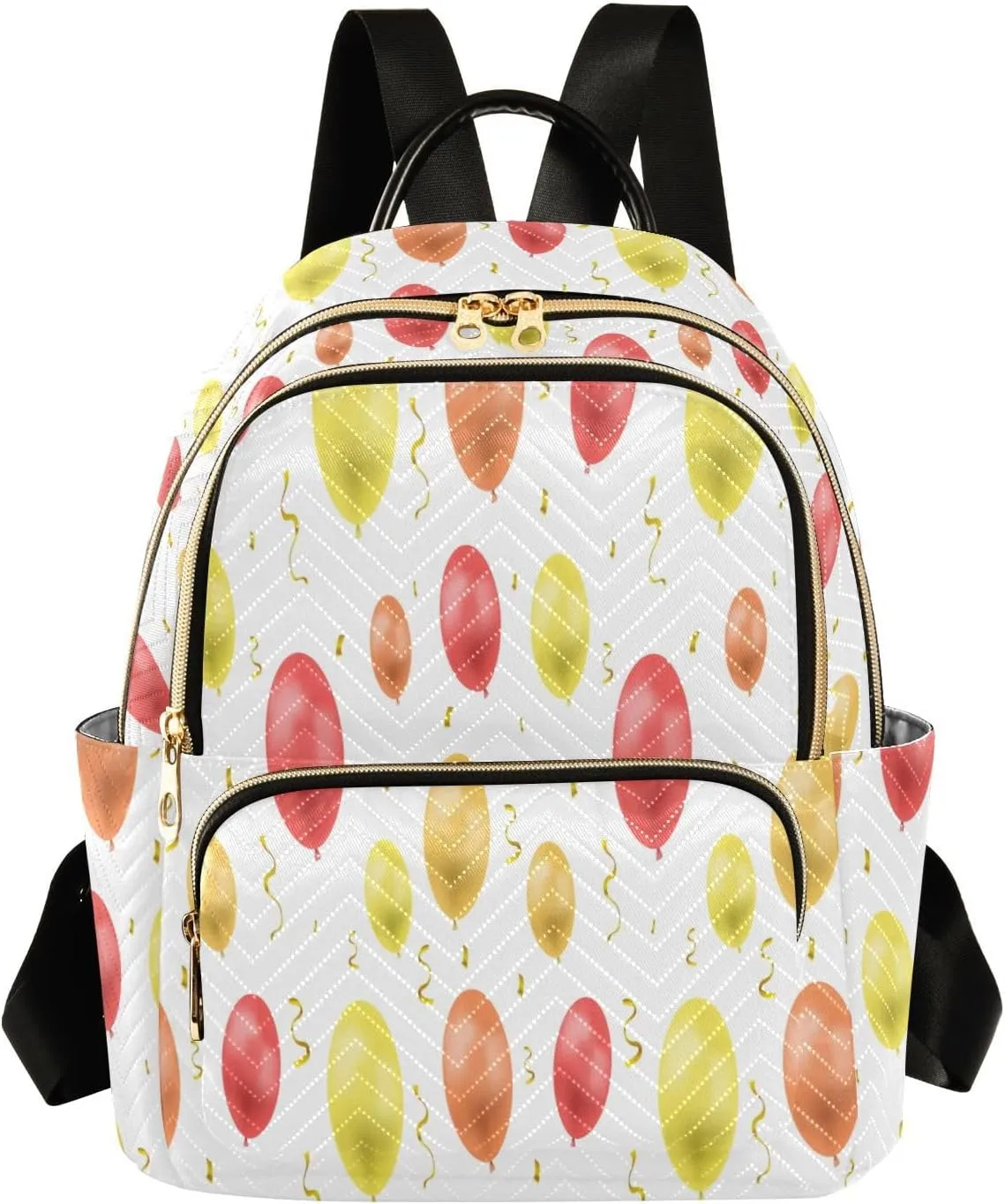 Birthday Balloons and Serpentine Small Backpack Purse for Women Travel Bag Fashion Daypack Back Pack Shoulder Bag