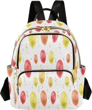 Birthday Balloons and Serpentine Small Backpack Purse for Women Travel Bag Fashion Daypack Back Pack Shoulder Bag