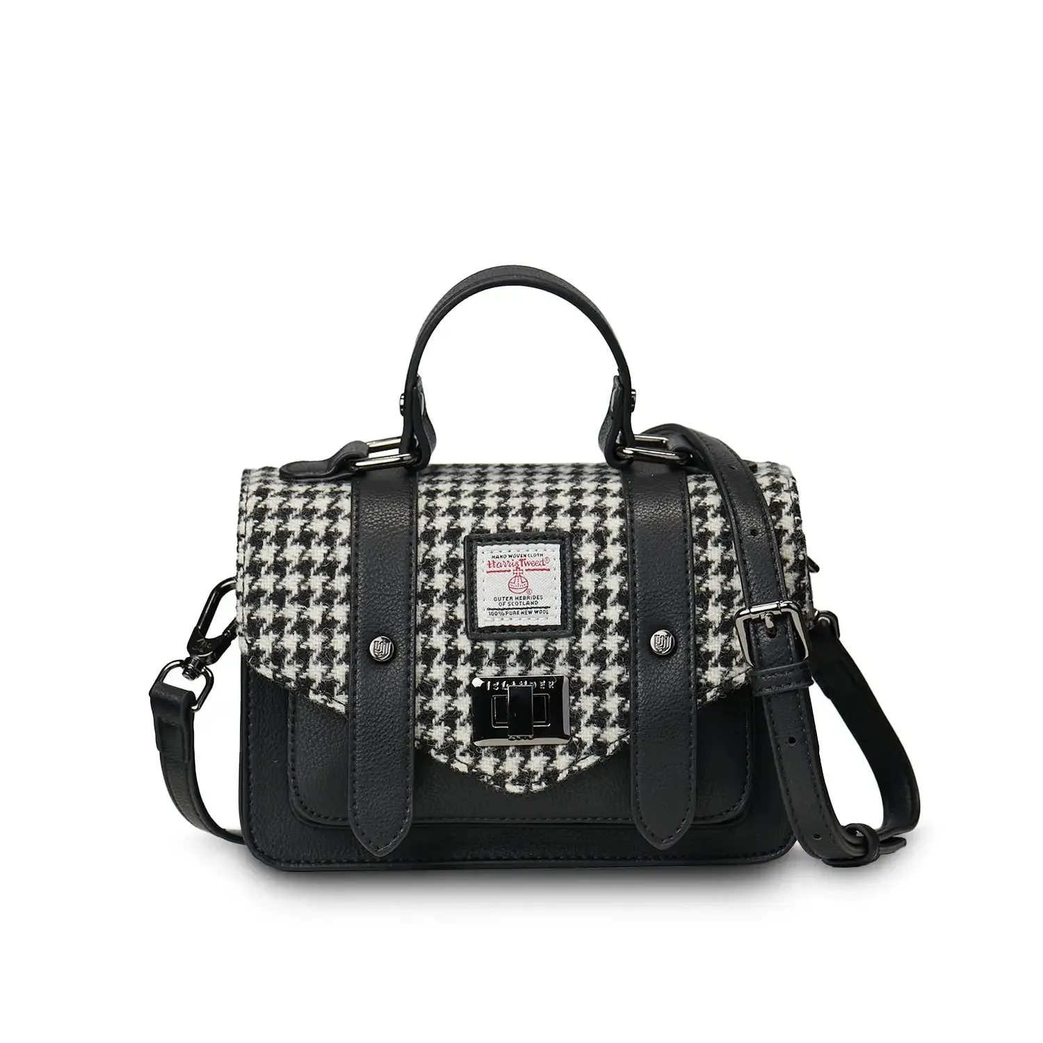 Black & White Satchels with Harris Tweed®