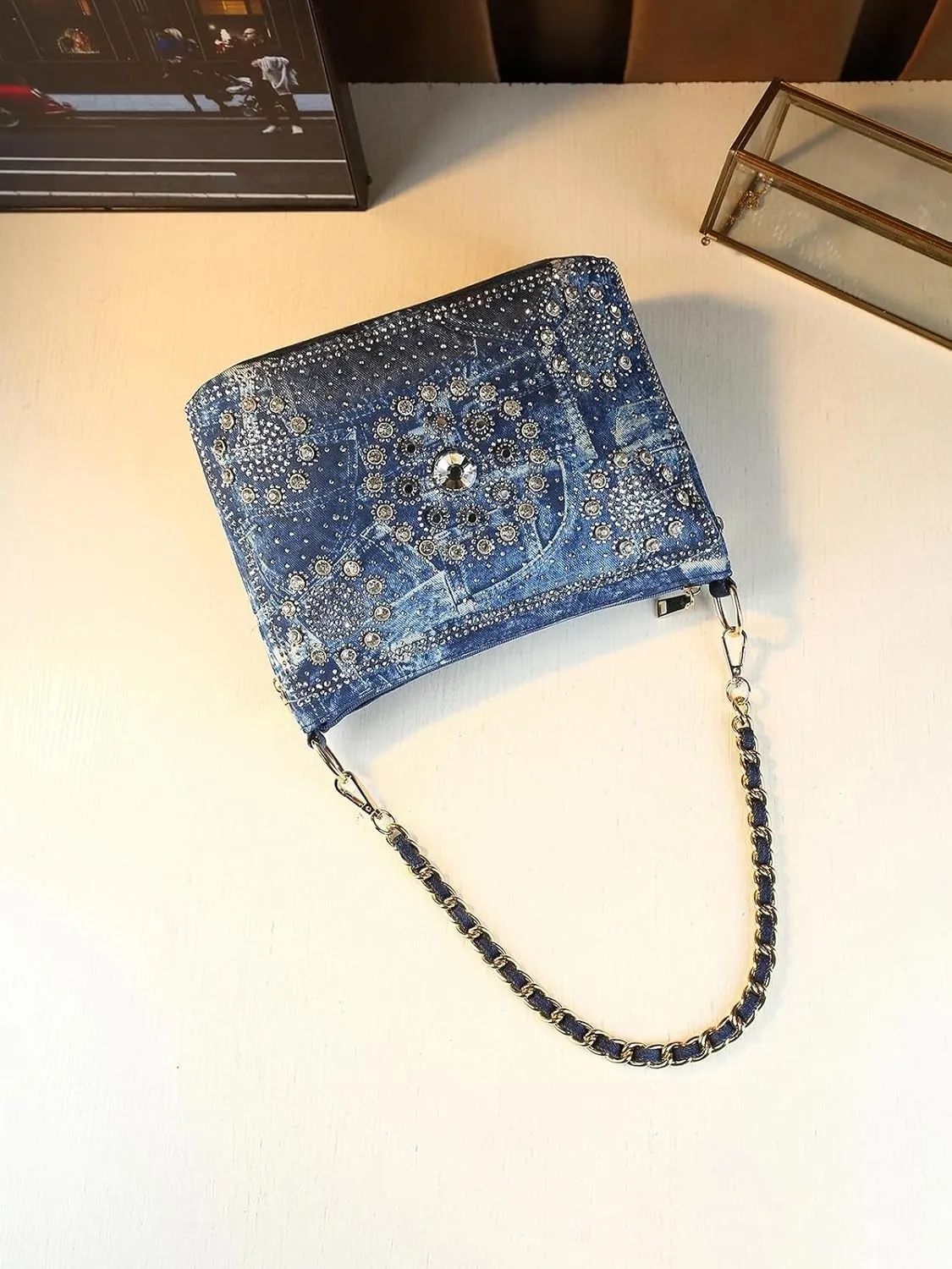 Bling Rhinestone Purse for Women Evening Bag Shoulder Bag Sparkling Crystal Wedding Party Clutches Handbags