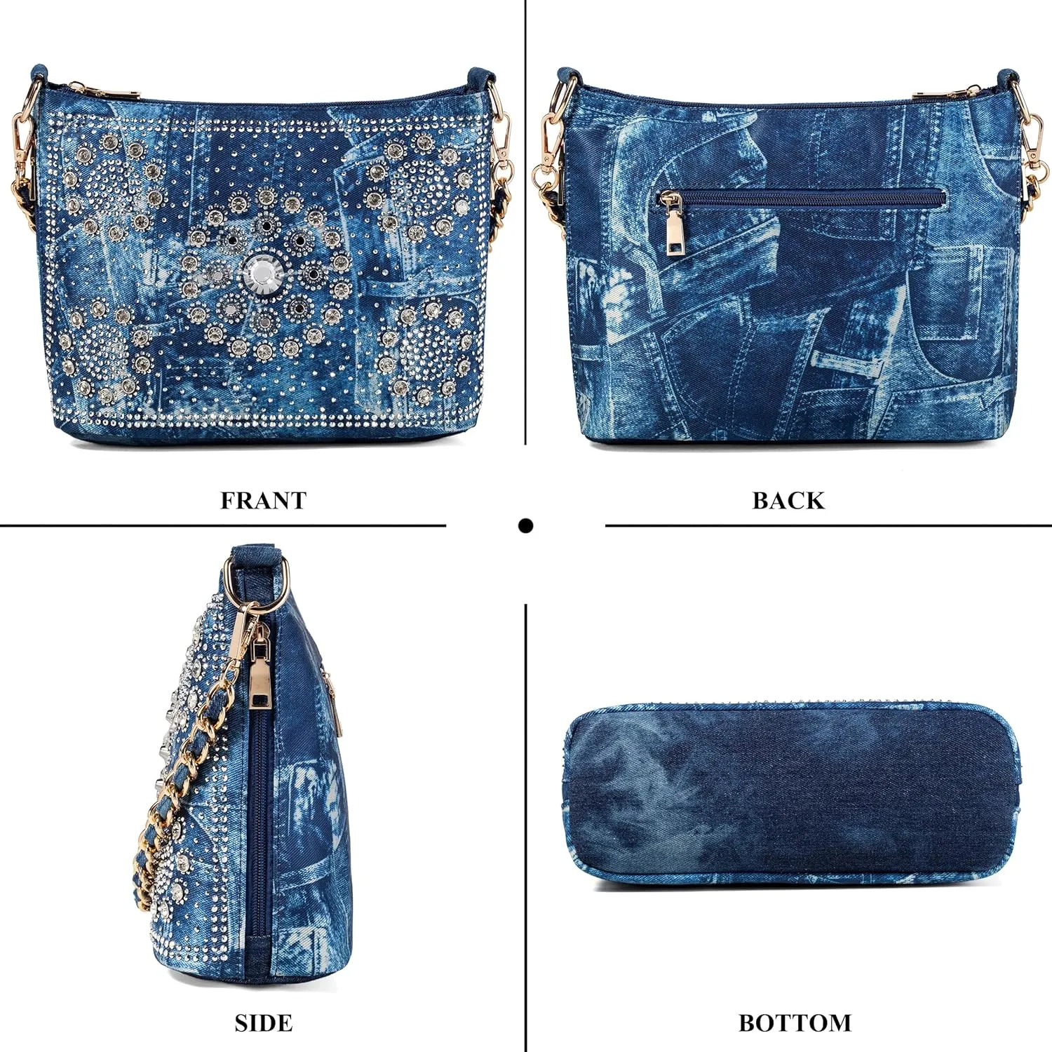 Bling Rhinestone Purse for Women Evening Bag Shoulder Bag Sparkling Crystal Wedding Party Clutches Handbags