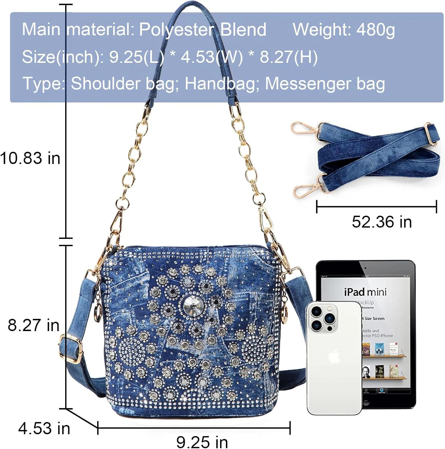 Bling Rhinestone Purse for Women Evening Bag Shoulder Bag Sparkling Crystal Wedding Party Clutches Handbags
