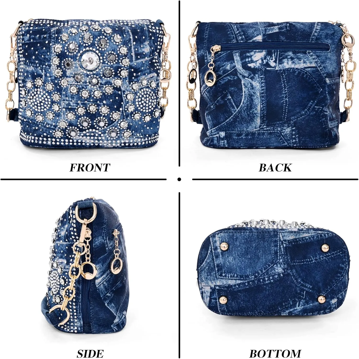Bling Rhinestone Purse for Women Evening Bag Shoulder Bag Sparkling Crystal Wedding Party Clutches Handbags
