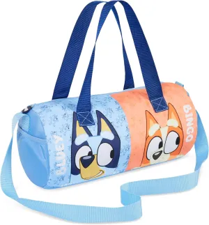 Bluey Gym Bag for Kids Duffle Bag Cute Travel Holdall Weekend Bag for Sports Gym Class Swimming Dance with Side Pockets Travel Essentials (Bluey Bingo)