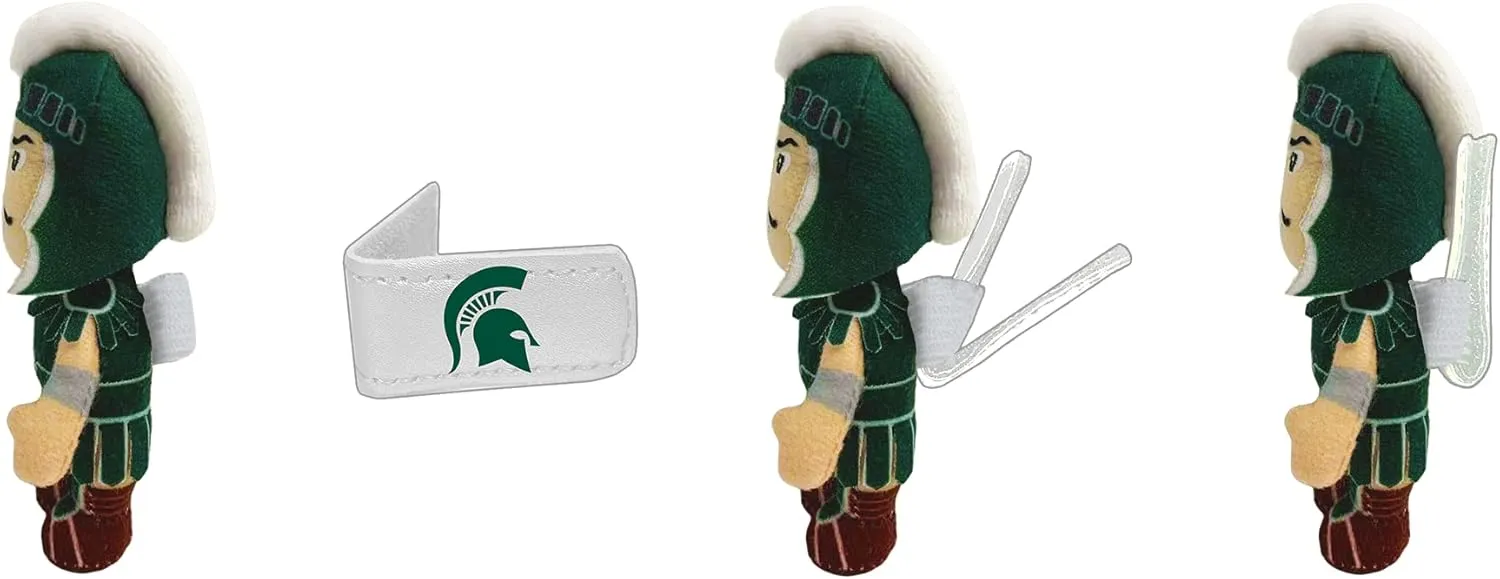 Bobbi-Toads Michigan State University Lighted Sneaker with Adjustable Strap Child Shoes & Mascot Sparty (Toddler/Little Kid) Green and Black