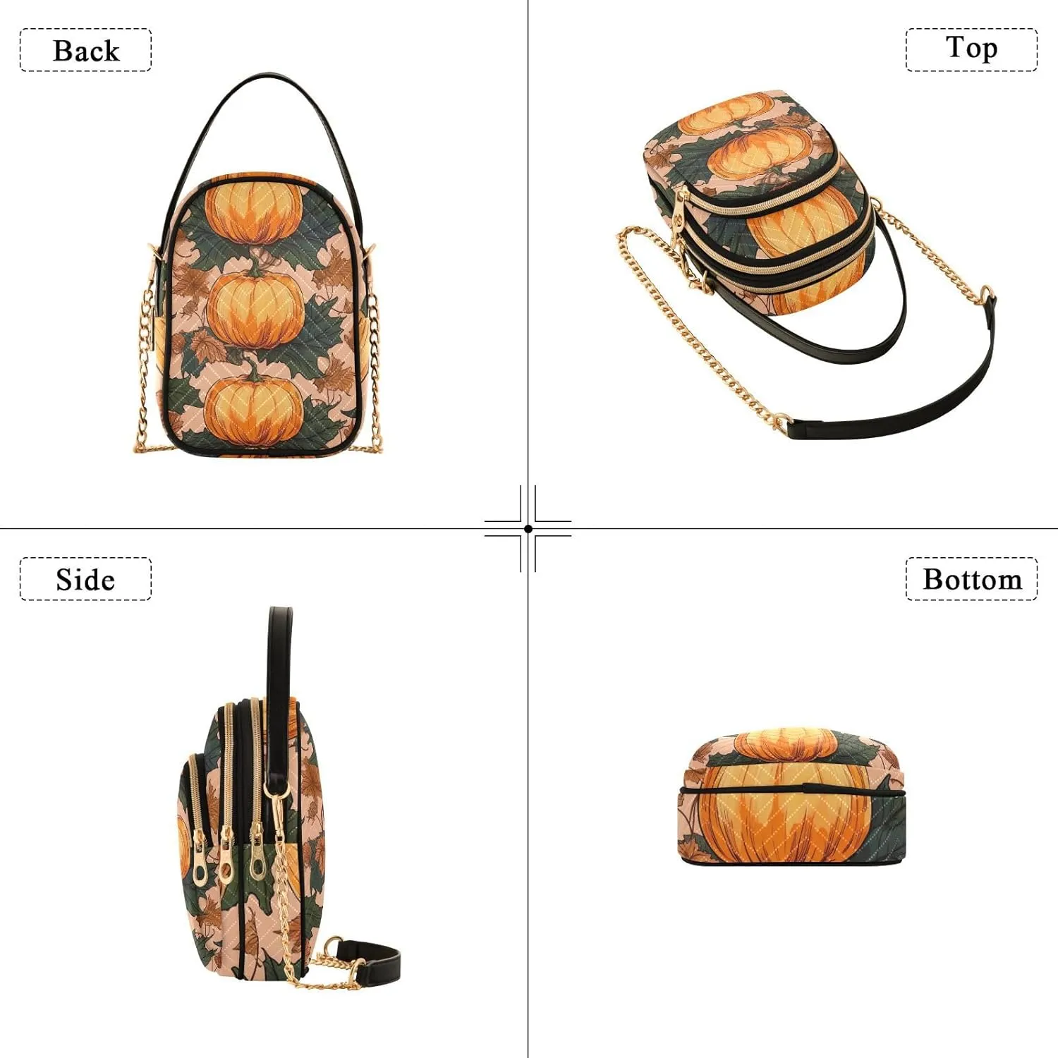 Botanical Beige Lemons Women's Purses Crossbody, Womens Crossbody Travel Purse, Stylish Crossbody Bags for Travel